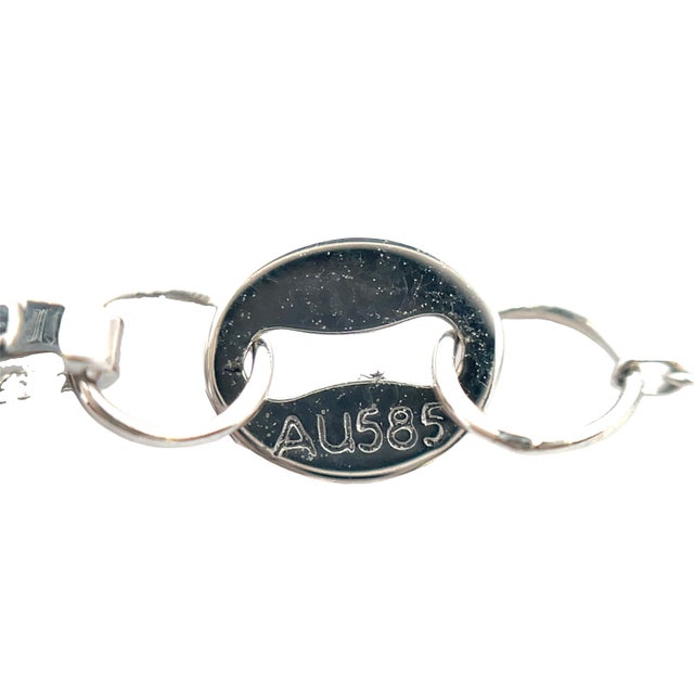 Silver 14k Gold 1.24 Carat Diamond Butterfly Pendant Necklace For Sale - Image 8 of 8