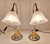 1990s Vintage Table Lamps in Metal Frame with Beechwood and White Glass Shade, 1990s, Set of 2 For Sale - Image 5 of 7