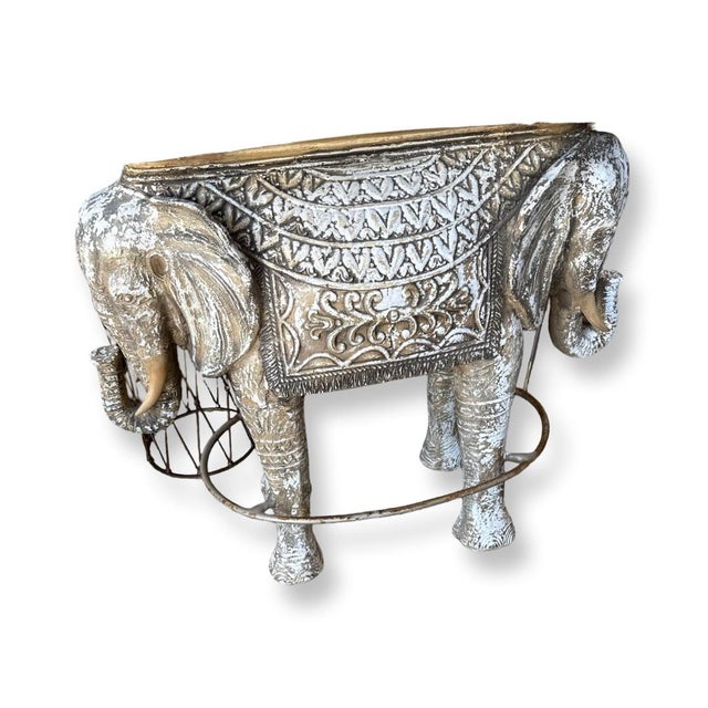 Early 20th Century Vintage Bar Table Design Large Elephant Marble Top For Sale - Image 5 of 5