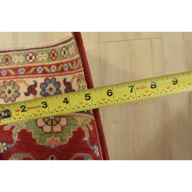 Red Kazak Runner 2’7” X 6’8” Red Wool Tribal Hand-Knotted Oriental Rug For Sale - Image 8 of 10