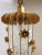 Original 1960's Glass and Gilt Steel Lantern With Flowers For Sale - Image 4 of 13