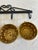 Brass Vintage Wrought Iron Heart Rack With 4 Brass Jelly Molds For Sale - Image 8 of 10