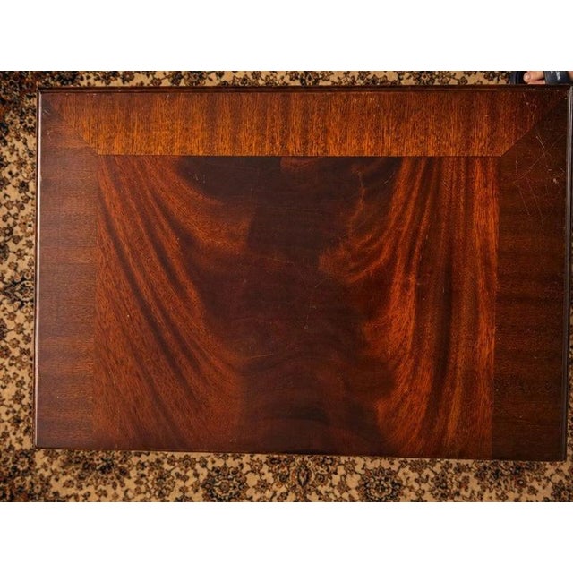 Wood Mahogany Bedside Cabinet with Pull-Out Writing Slide and Cupboard For Sale - Image 7 of 9