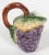 Figurative Mid 20th Century Majolica Style Grape Motif Pitcher For Sale - Image 3 of 5