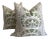 Textile Thibaut “Cairo” in Green Plush Down-Filled Complete 20" Pillow - A Pair For Sale - Image 7 of 7