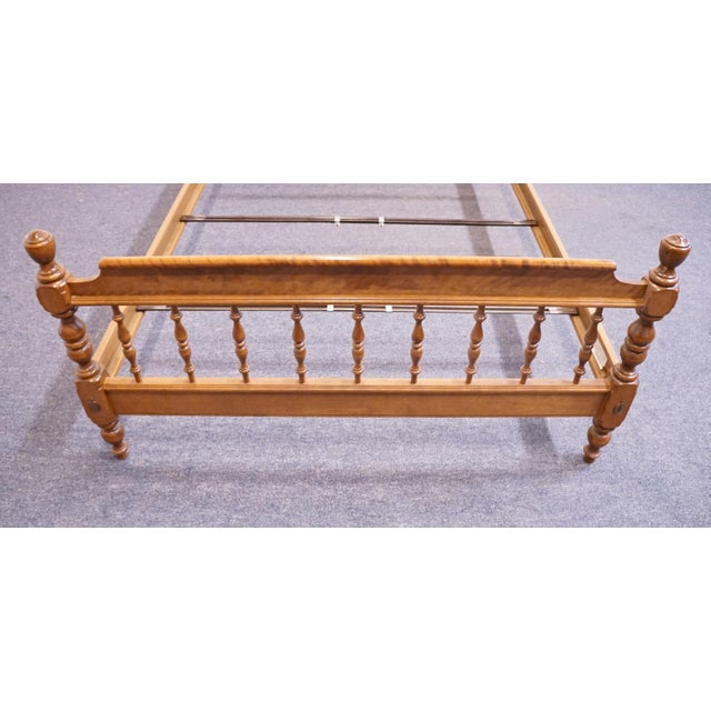 Ethan Allen Heirloom Nutmeg Maple Colonial Early American Full Size Spindle Bed 10-5653 For Sale In Kansas City - Image 6 of 11