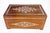 Late 20th Century Late 20th Century Large Solid Teak Inlaid Jewlery Box w/ Geometric & Floral Motifs For Sale - Image 5 of 12