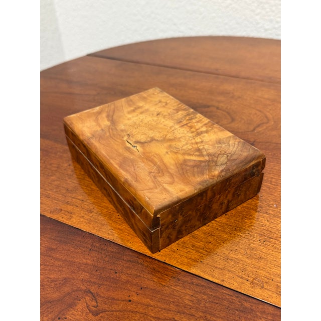 Burl Wood Hinged Keepsake Box For Sale In San Francisco - Image 6 of 12