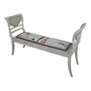 Country Style Upholstered Regency Style Bench