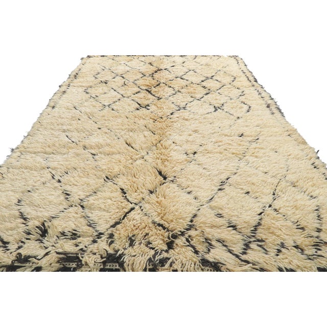 Vintage Moroccan Beni Ourain Rug - 06'02 x 10'05 For Sale - Image 9 of 9