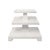 Worlds Away Matthew Izzo Home - Tatiana Textured White Linen Tapered Three Tier Side Table For Sale - Image 4 of 4