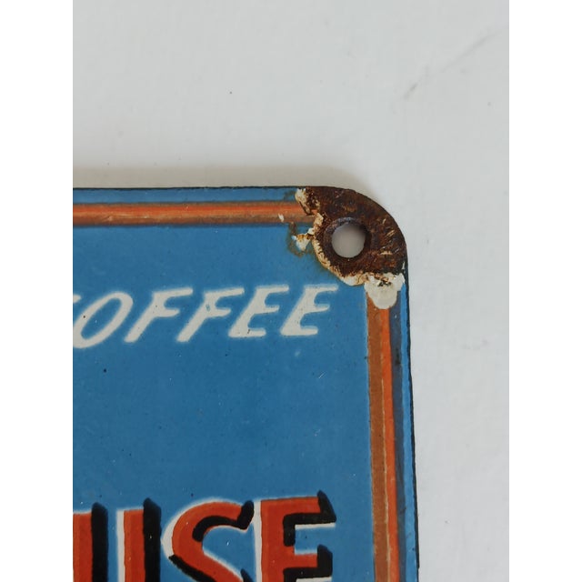 1940s Maxwell House Restaurant Enamel on Steel Sign For Sale - Image 5 of 9