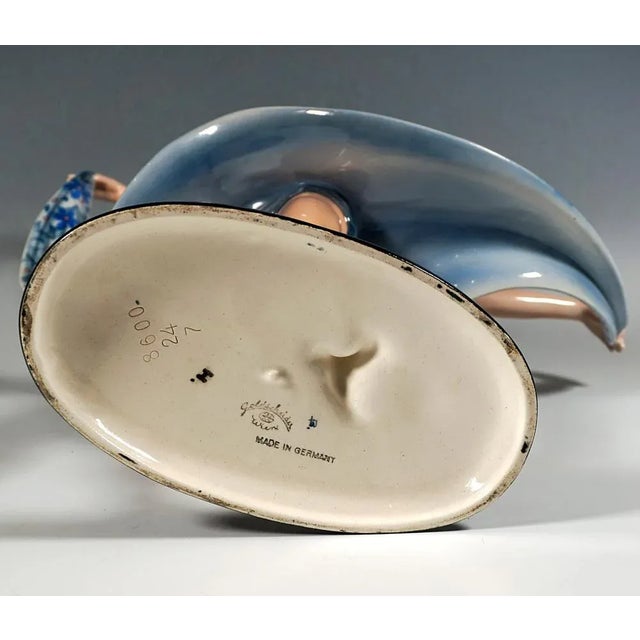 Ceramic Art Deco Graceful Dancer in a Turning Movement from Goldscheider Vienna, 1940 For Sale - Image 7 of 8