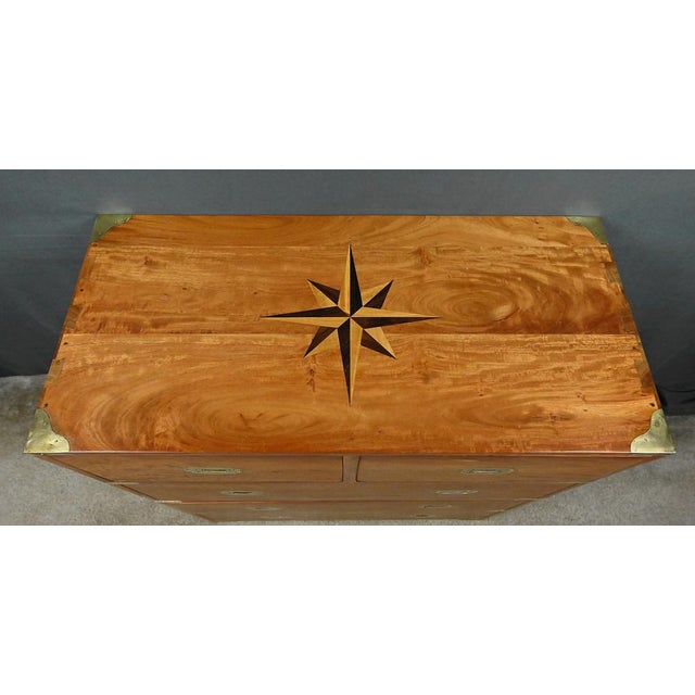 20th Century Mahogany Marine Chest of Drawers, India For Sale - Image 6 of 18