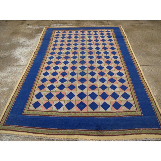 Galerie Shabab Collection Mid-20th Century Handmade Art Deco Style Accent Rug For Sale - Image 4 of 10