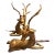 Hollywood Regency 2 Brass Ornate Large Deer Statues Figurines For Sale