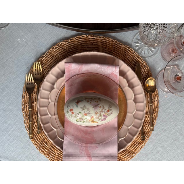 1940’s Blush Pink Salad Plates - Set of 8 For Sale - Image 4 of 13