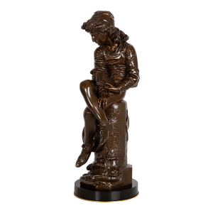Italian Antique Bronze Sculpture of “Christopher Columbus” by Giulio Monteverde