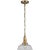 Layton 10" Pendant in Antique-Burnished Brass with Clear Glass Designer: Chapman & Myers Canopy: 5.25" Round Mounting:...