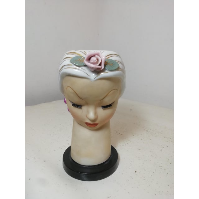 1950s Lady Head Vase by Ucagco, 1950s For Sale - Image 5 of 11