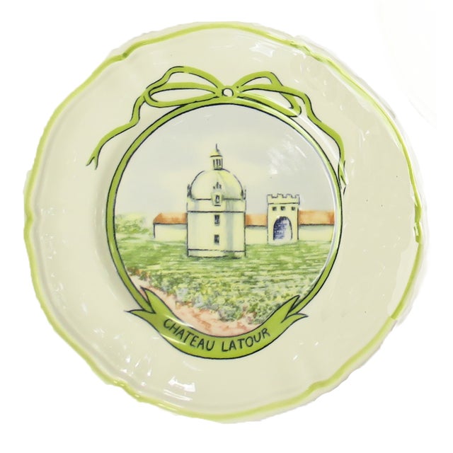 Midcentury Longchamp French Wine Region Plates, Set of 5 For Sale In Tulsa - Image 6 of 7