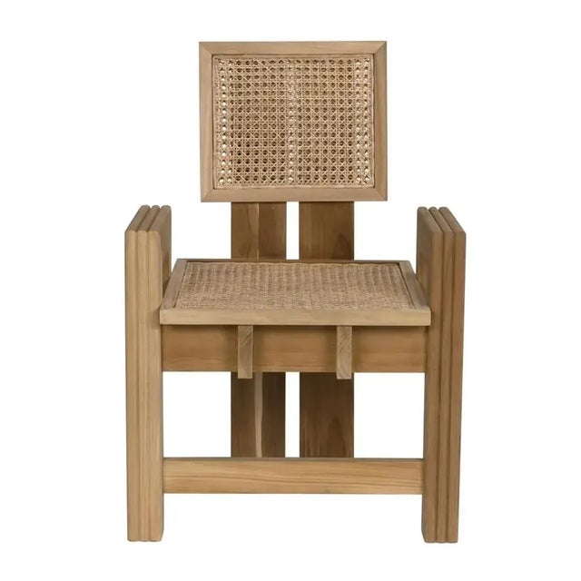 A dazzling display of design virtuosity, the artisan crafted Fatima Chair features teak wood and caning that is finished...