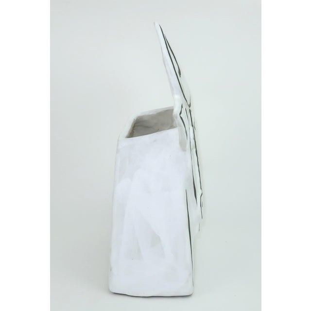 White Thomas the Bull Ceramic Vase by Xiang Yang for Currey & Company For Sale - Image 8 of 10