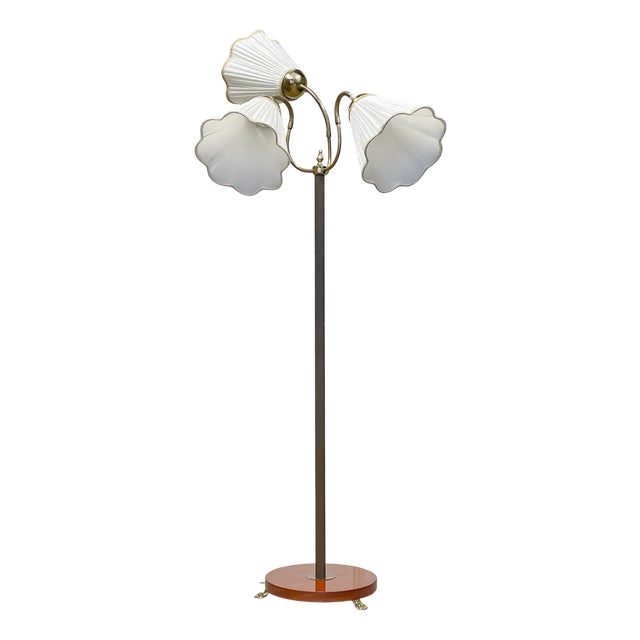 Swedish Model 508/3 3-Shade Floor Lamp from VMI, 1950s For Sale