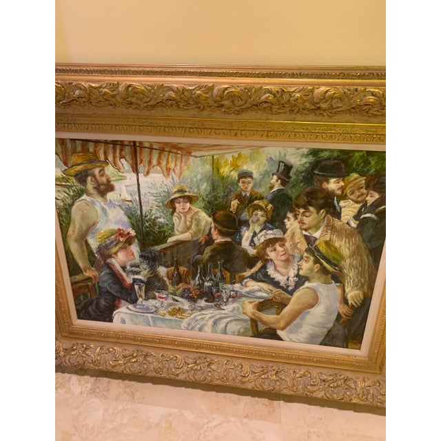 Beautiful oli on canvas in a wood gold leaf frame. Will make a splash in any location.