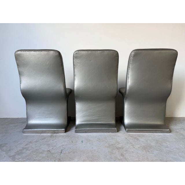 1984 Postmodern Vladimir Kagan for Preview Sculptural Upholstered Dining Chairs – Set of 6 For Sale In Miami - Image 6 of 18