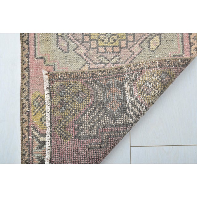Oushak Vintage Small Rug For Sale - Image 4 of 5