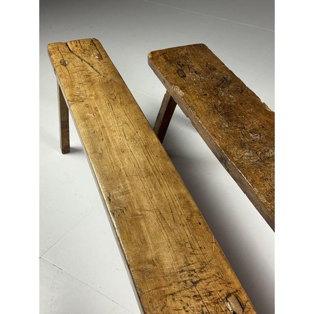 Country Dining Room Benches, Set of 2 For Sale - Image 11 of 18