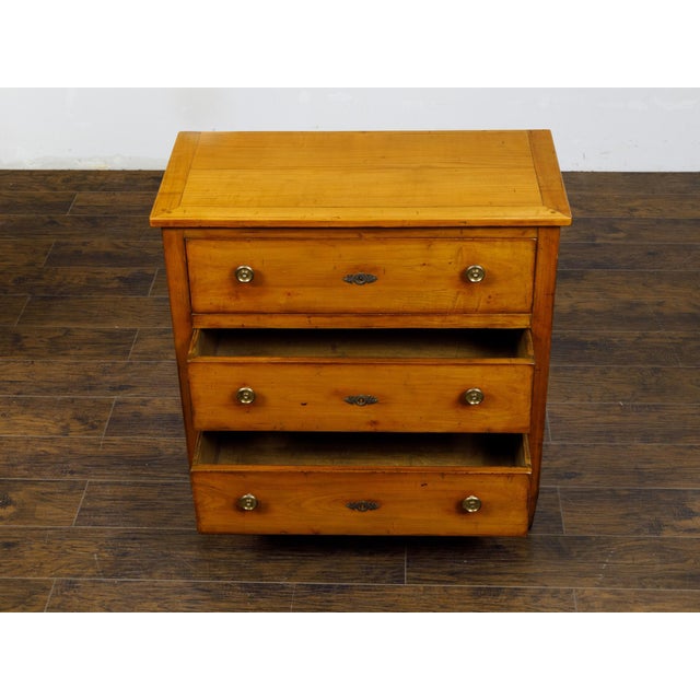 French Empire Style 19th Century Walnut Chest with Drop Front Desk, Two Drawers For Sale - Image 11 of 12