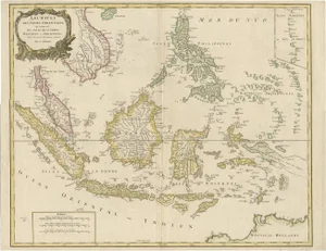 Antique Map of the Indonesian and Philippine Archipelagos by R. De Vaugondy