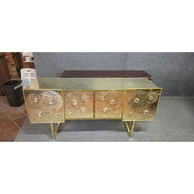 Brass and Murano Glass Sideboard from Justfurnituress SRL For Sale - Image 18 of 18