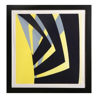 Apparatus in a Yellow Sky, Signed Screeprint by Kate Van Houten For Sale