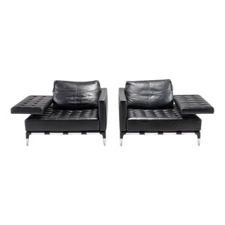 Prive Leather Lounge Chairs by Phillippe Starck for Cassina, Italy, 2010s, Set of 3 For Sale