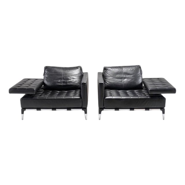 Prive Leather Lounge Chairs by Phillippe Starck for Cassina, Italy, 2010s, Set of 3 For Sale