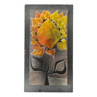 Ceramic Panel by Gilbert Valentin, 1970s For Sale