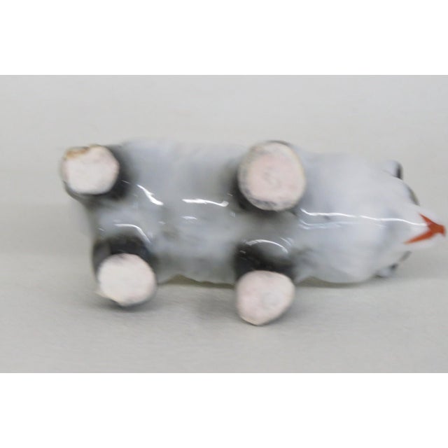1970s Miniature Ceramic Panda Figurine 1970s Japanese Design Walking Posture 4975b For Sale - Image 5 of 7