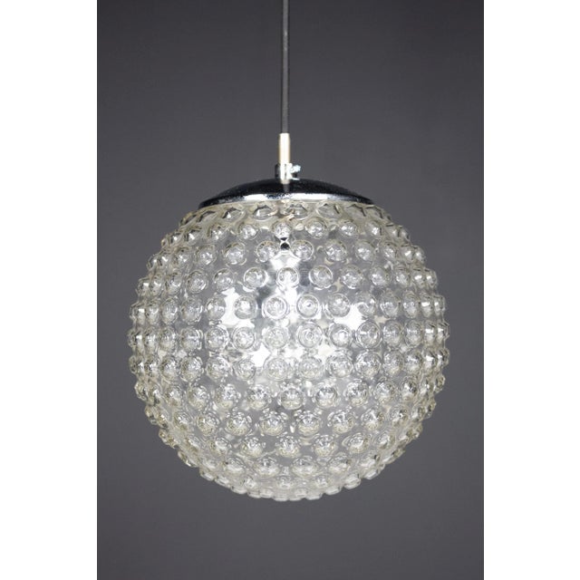 Large Chrome and Bubble Glass Pendant by Rolf Krüger for Staff, Germany, 1970s For Sale - Image 10 of 12