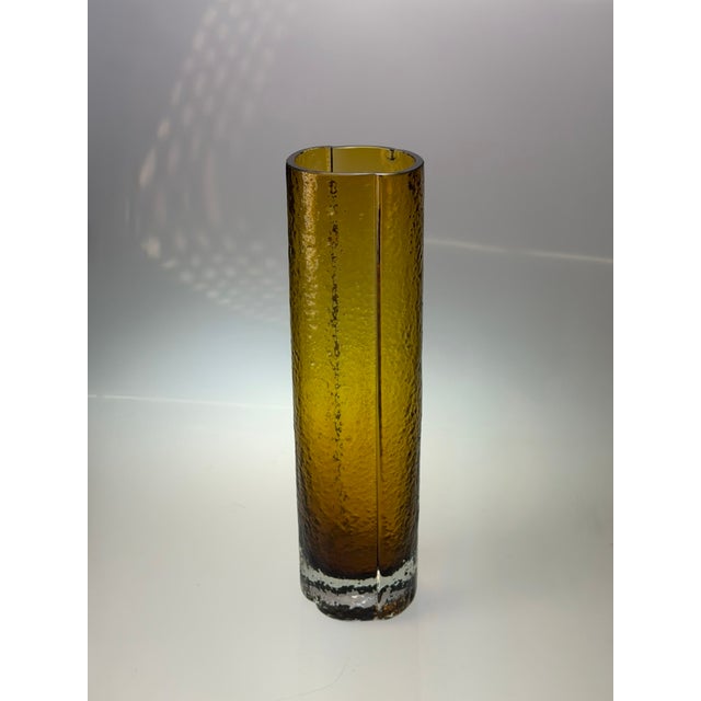 Glass Large Amber Art Glass Vase by Tamara Aladin for Riihimäen Lasi, Finland, 1970s For Sale - Image 7 of 9