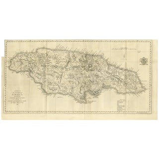 Map of Jamaica by Bryan Edwards Parishes, 1794 For Sale
