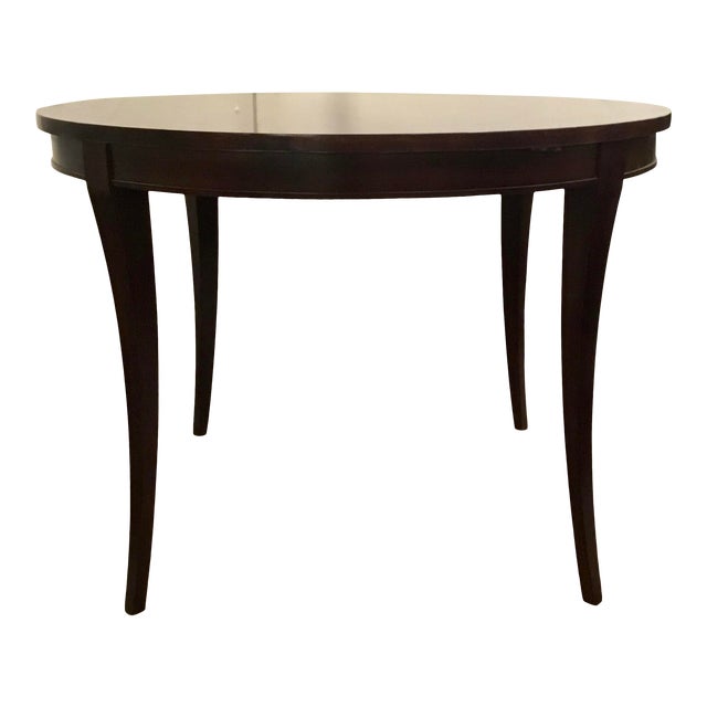 Sherrill Co Modern Round Mahogany Finished Wood Foyer Table