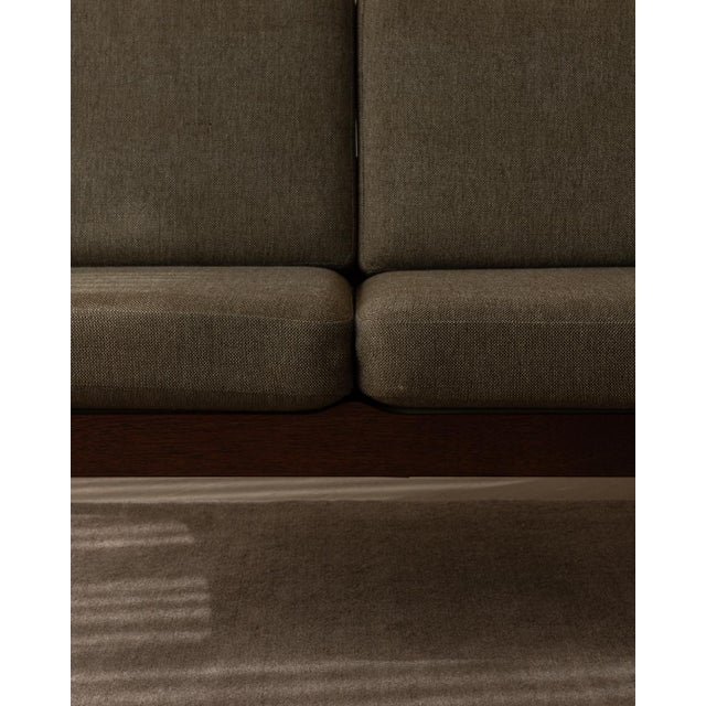 Beige Vintage Danish Senator 2-Seater Sofa with Teak Frame by Ole Wanscher for Cado, 1960s For Sale - Image 8 of 18