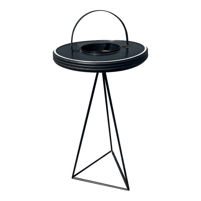 1940s Standing Ashtray, Black For Sale