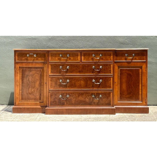 Vintage Flame Mahogany Sideboard Cabinet For Sale - Image 14 of 14