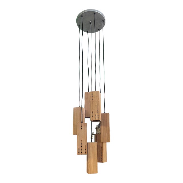 Bamboo Chandelier by Propellor Studios For Sale
