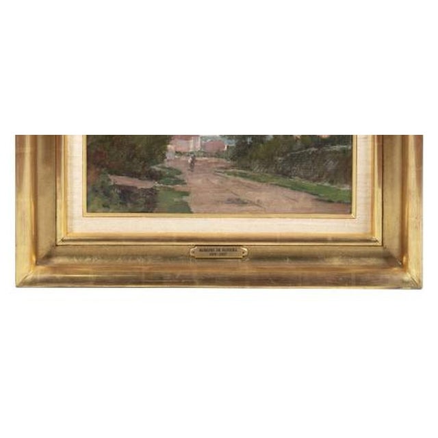 Marques de Oliveira, Landscape with Figure, Oil Painting on Canvas For Sale - Image 5 of 8