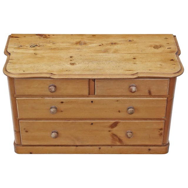 Large Antique Pine Chest of Drawers, 1800s For Sale - Image 3 of 9